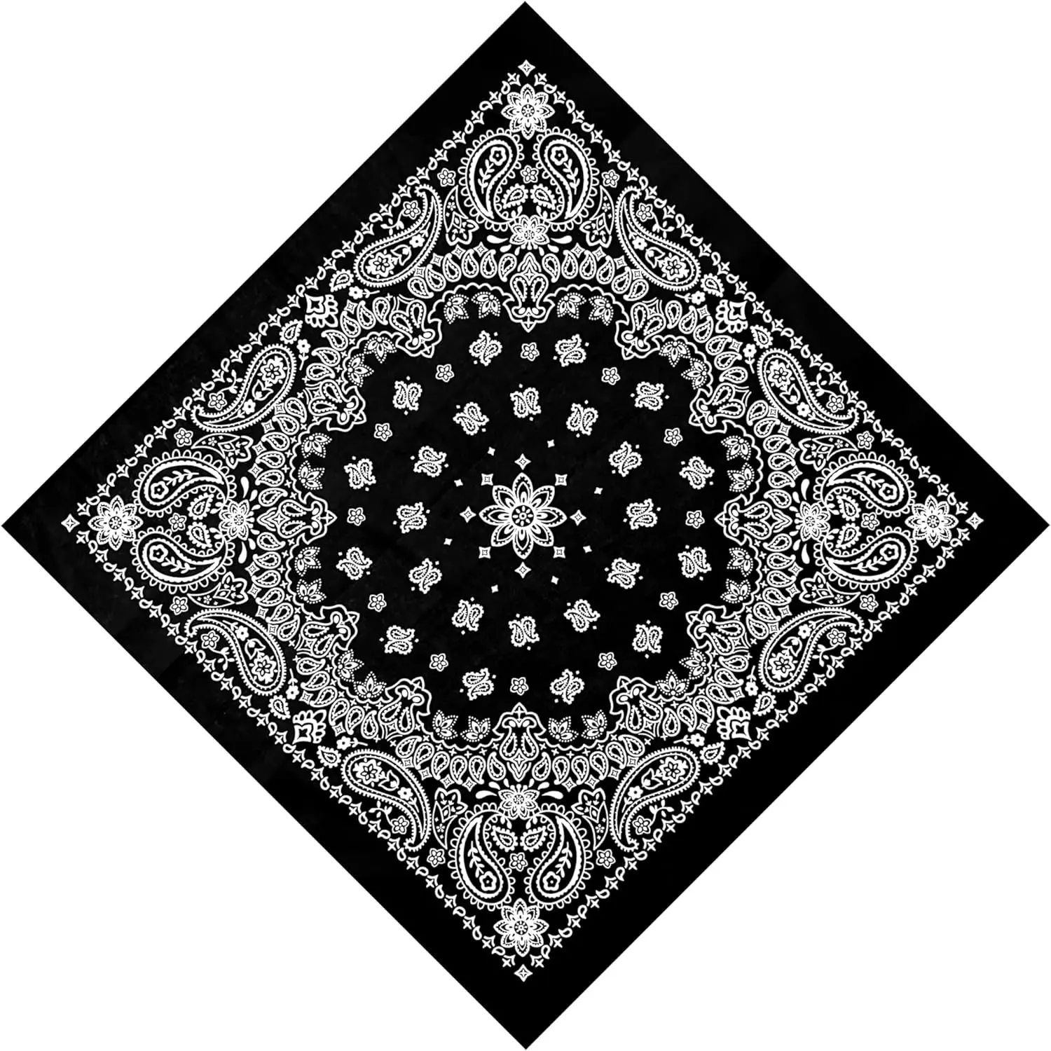 Unisex Bandanas Single Pack Super Soft Cotton 22 inch Cowboy Large Handkerchief with Nice Package