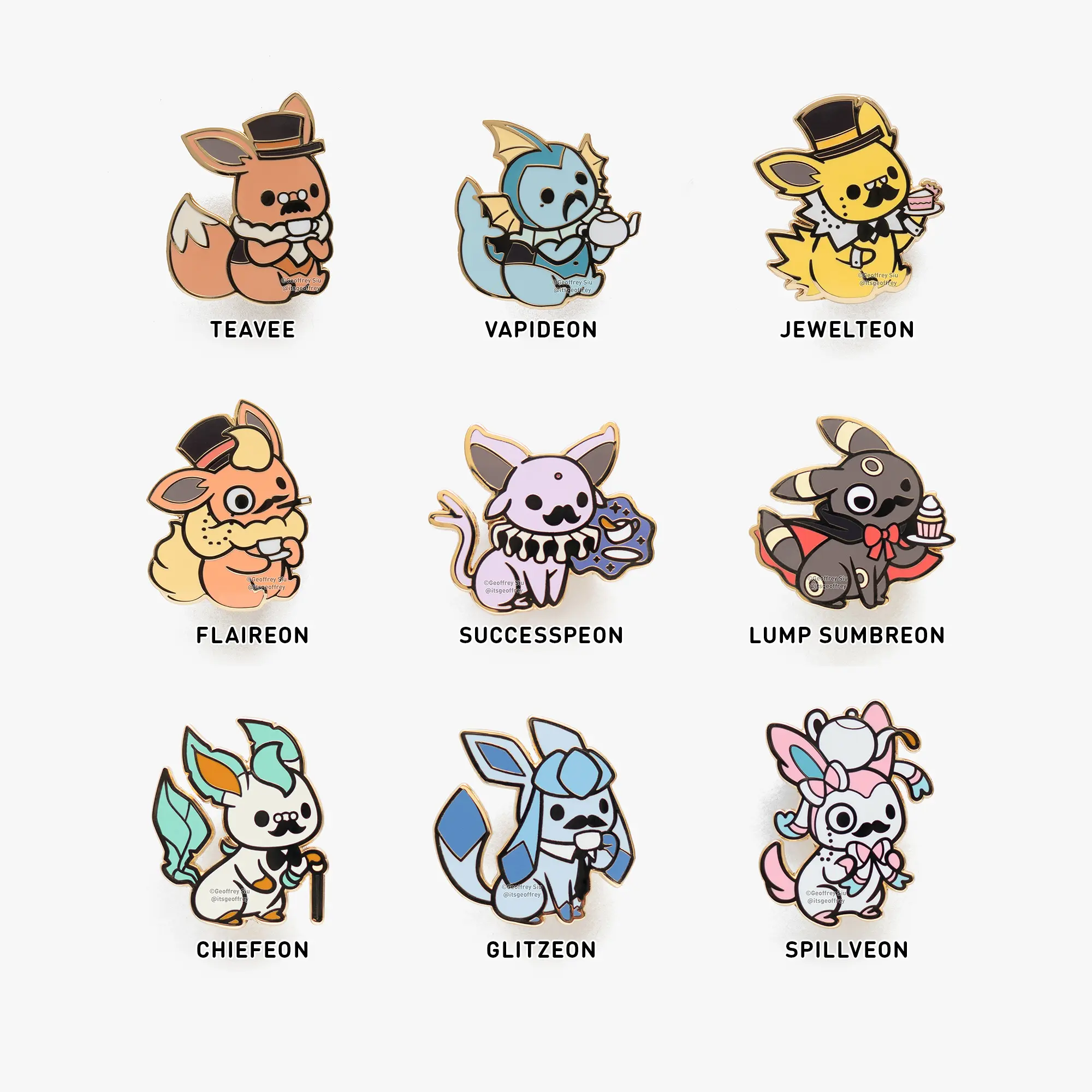 Teaveelution Gentlemon Hard Enamel Pins