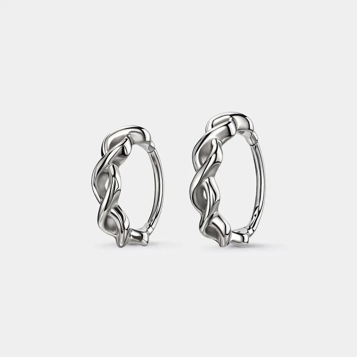 OUFER Body-Safe Hinged Nose Hoop, Vintage Gold-Silver Twisted Rope Clicker Ring Piercing Jewelry, Women's Nose Piercing Accessory Gift