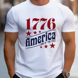 1776 America Freedom Patriotic T-Shirt Tshirt TOP