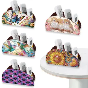 Flower & Animal Pattern Diamond Arts Colorful Painting Kit Organizer Box, DIY Diamond Arts Colorful Painting Kit Organizer Box, Modern Home Dining Living Room Table Top Decor