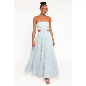 Cadence Strapless Maxi Dress - Blue