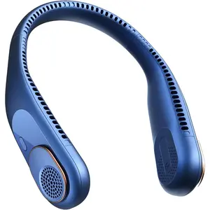 Portable neck fan 360 cooling bladeless personal fan no hair twisting 4000mah usb rechargeable wearable fan for travel birthday gifts for men women mom and dad