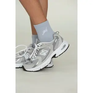 Heather Grey - White GH Socks