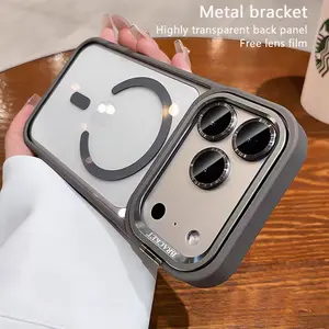 Process Upgraded iPhone 17 Pro Max Premium Protective Magnetic Case, Ergonomic Design for Comfort Feel, New Magnetic Ring Process Scratch-Resistant & Stylish, Magsafe Compatible with Lens Cover, Hidden Stand, Drop Protection, Protector