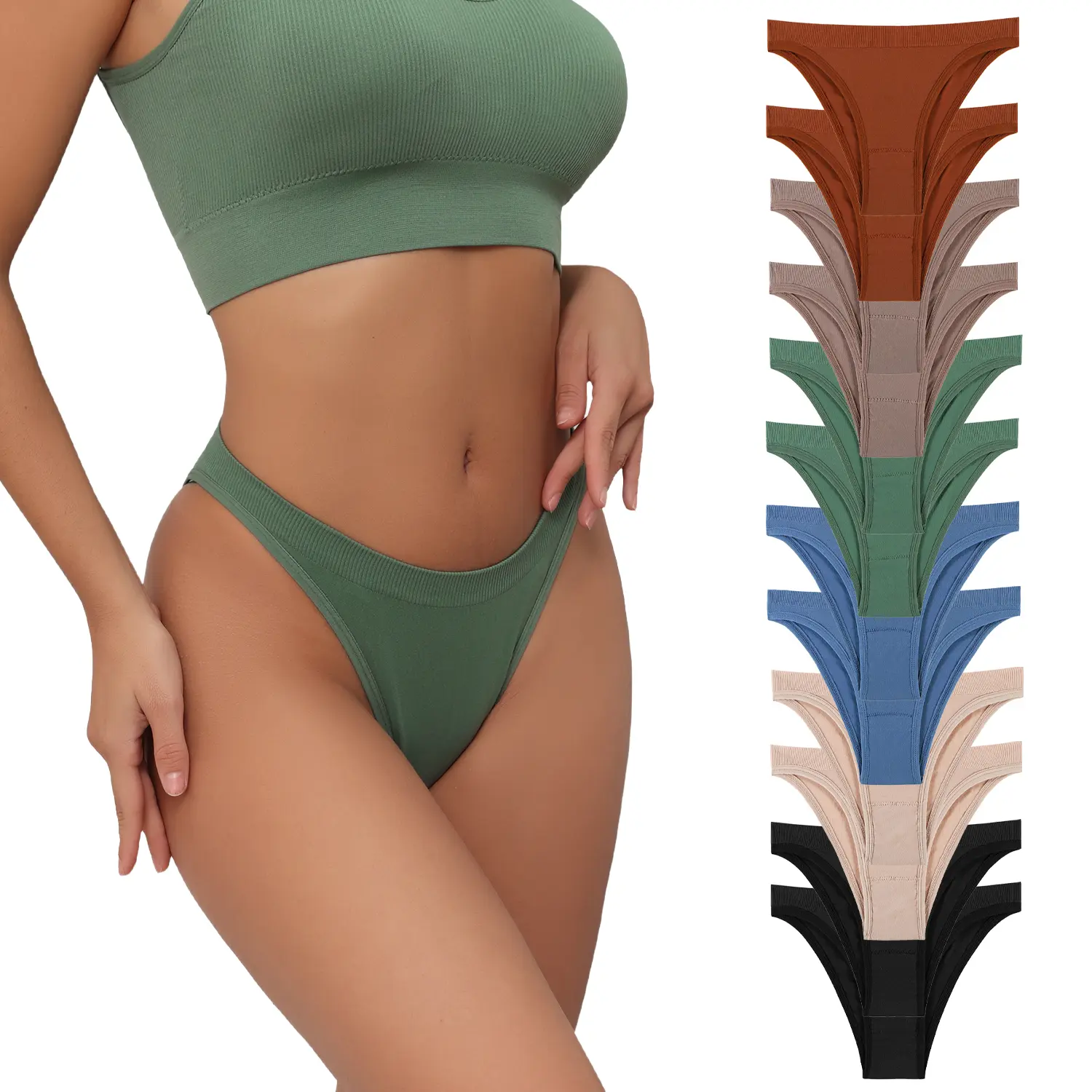 Women's Pastel Cheeky Underwear in a Soft Stretchy Knit, Low-Rise Cut with a Smooth Fit for Everyday Comfort, Fashion Comfy Underwear, Intimates Panties, Knitted Stretch Underwear