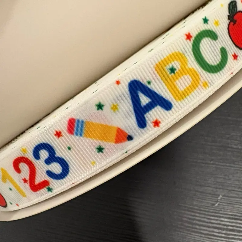 6/8"ABC Grosgrain Ribbon 100-Yard Roll 6/8"ABC Grosgrain Ribbon 100-Yard Roll