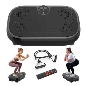 RELIFE REBUILD YOUR LIFE Vibration Plate Exercise Machine Lymphatic Drainage Fitness Vibrating Platform with Loop Bands for Whole Body Toning Workout