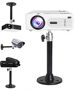 Mini Projector Mount Projector Ceiling Mount Black 7.9 in / 20 cm 360 Adjustable Projectors Wall Mounts Hanger Holder for LED LCD Video Projectors Camera Office  School