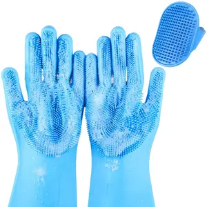 2 count  washing gloves and  bath brush, 2-in-1 pet shower set | Suitable for dogs, cats, bath massage, and pet