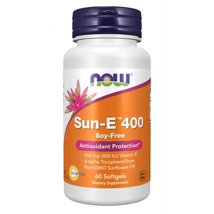 Now Sun-E 400 400IU Vitamin E -60 Softgels