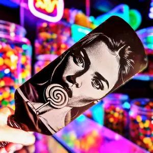 "Sugar Vice" Premium Black Acrylic Paddle Impact Piece for Art Display or Fun and Play