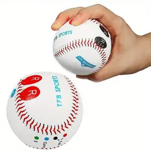 Baseball Training Ball, Baseball Pitching Trainer with Color Coded Finger Placement Mark, Suitable for Baseball Training, Batting Practice Equipment