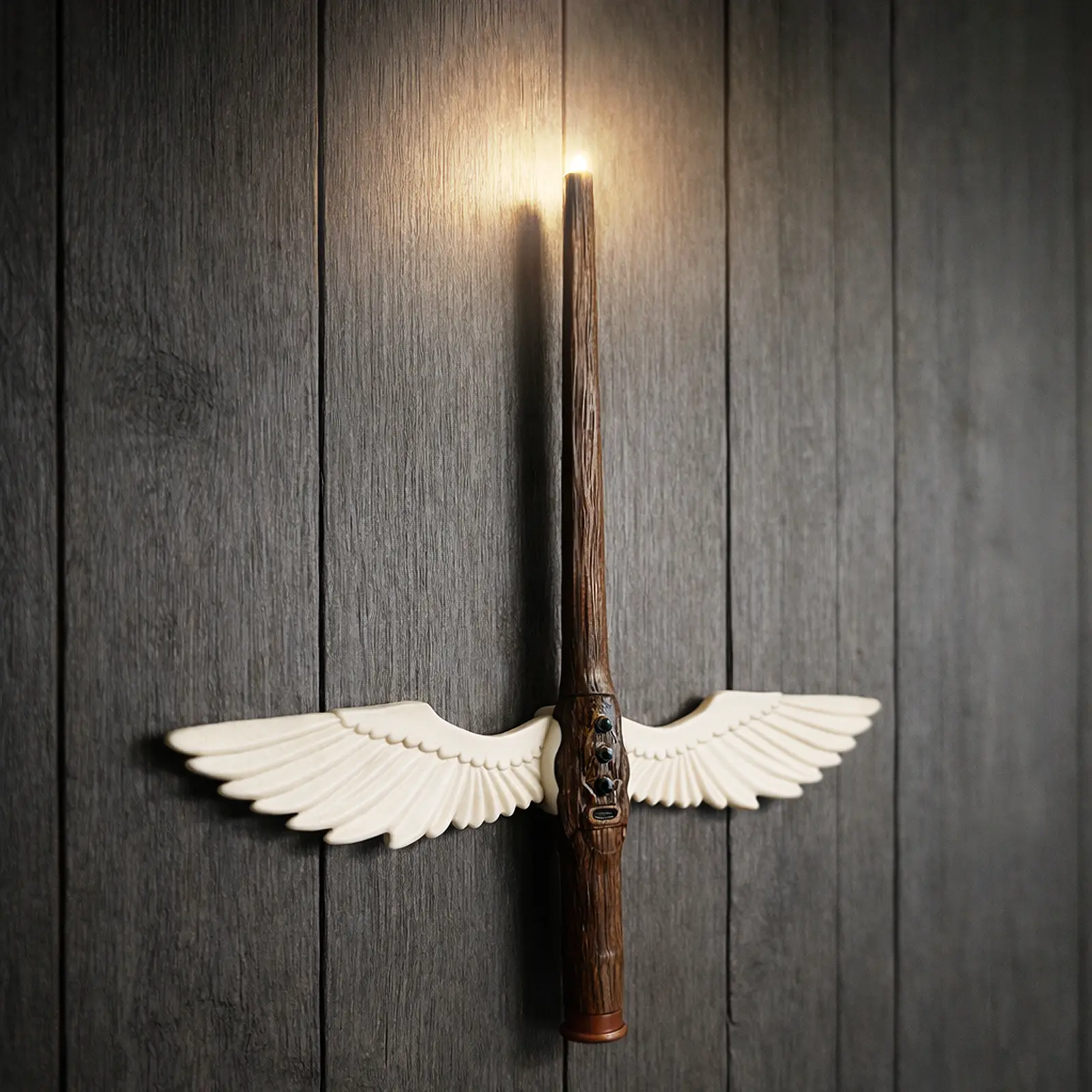Tries Wand Night Light Rechargeable Wall Sconce: with Magnetic Base, Sleep Mode, 300-Hour Battery, Premium Gift Box, Perfect Potterhead Magic Theme Gift for Wizards, Birthdays & Bedrooms (1Pack)led lights bedroom magnetic wall lights