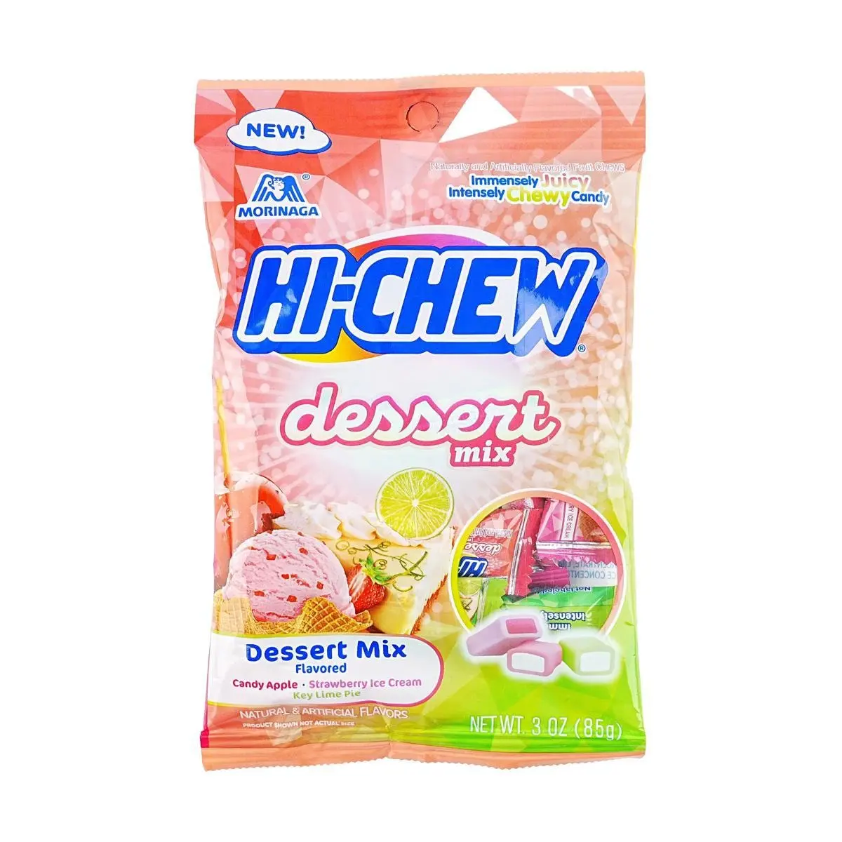 HI-CHEW Bag Dessert Gummy Mix Flavor 3 oz
