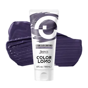Colorlomo Extreme Silver Color Deositing Conditioner 180ml for Silver Grey Shade - 3 Minute Magic Color Haircare Mask
