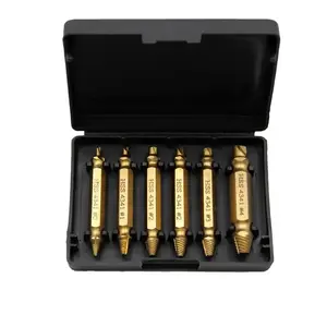 6-Piece Damaged Screw Remover Set, Dual-Head Tool for Removing Broken Screws, Easy Removal of Rusty Hardware, Durable Repair Kit