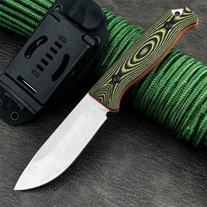 High-Quality Durable Fixed Blade Knife with Sheath, Stainless Steel Knives, 8cr13mov Steel Blade, G10 Handle for Outdoor Camping Fishing Hiking, Tactical Knives