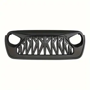 For Jeep For Wrangler JL JT 2018-2021 Matte Black Front Shark Grill Grille ABS