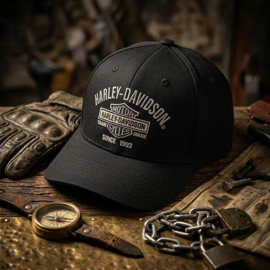 Motor cycles Hat Black Embroidered Logo Biker Baseball Cap Motorcycle Gear
