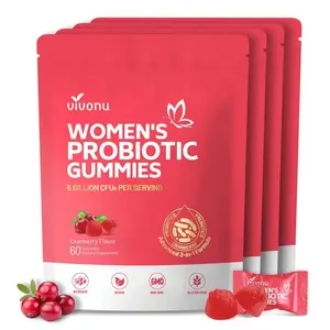 VivoNu Cranberry Probiotic Gummies | Targeting Body Odor, Women's Health, and Body Balance | Vegan (60 Gummies per Pack) SummerVibes Healthcare Dietary