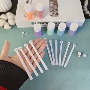 10pcs Mini Powder Tiny Scoops for Glitter Resin Mixing Stir Sticks Measuring Spoons Mini Shovel Scoop Spice Scoop Tiny Measuring Spoon Micro Powder Scoop for Glitter Spices Powder Measurement Tools