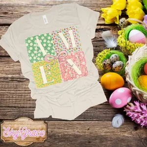 SkyGrace Easter T-Shirt - AMEN Floral Design with Bow - Comfortable Cotton Tee for Spring Celebrations