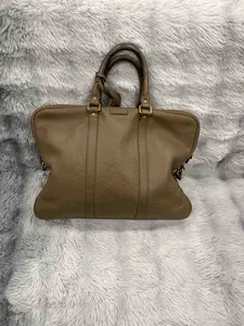 Pre-owned GUCCI leather Crossbody Bags GG Signature Briefcase Brown Briefcases xiaotang20260308011