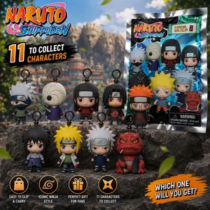 Naruto Blind Bag Keychain, Kakashi Itachi Pain 3D Bag Clip, Mystery Anime Figure Keyring, Manga Fan Gift, Random Surprise Pick