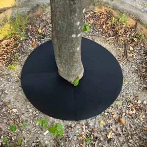 10pcs, Tree Root Protection Covers, Non-Woven Tree Mulch Ring - Degradable Tree Protector Mat, Reusable Tree Weed Barrier Mat For Weed Control Root Protection, Suitable For Indoor And Outdoor Use