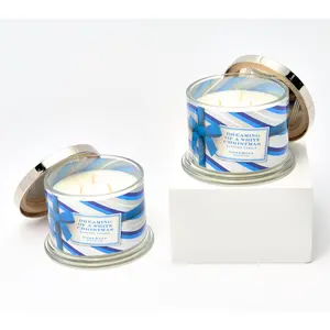 HomeWorx by Slatkin + Co. S/2 Dreaming of White Christmas 14-oz Candles