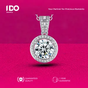 [Live Sale] N03 Platinum Coating Moissanite Aster Necklace I DO Jewelry Women Accessories Elegant Beautiful Luxury Adjustable Beautiful and Luxurious No Fade No Rust with 1 Year Guarantee Passed Diamond Selector