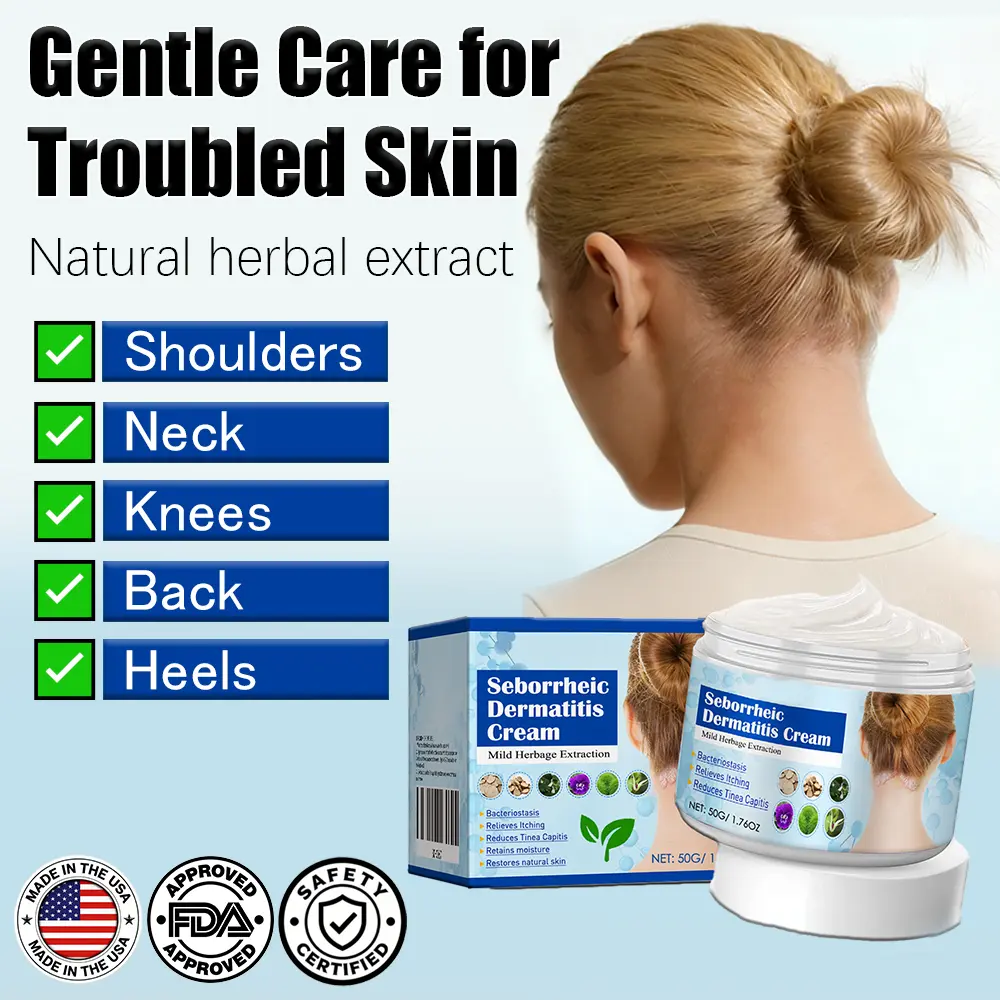 TrueRelief Folliculitis & Seborrheic Dermatitis Therapeutic Treatment Cream, 50g Natural Herb Formula with Honeysuckle, Dandelion, Sophora Flavescens, Phellodendron Bark – Cooling, Hydrating, Oil-Control for Scalp & Face Care