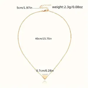 A Simple And Delicate Golden Heart Pendant Necklace That Goes Well With Everything. Inspirational Jewelry
