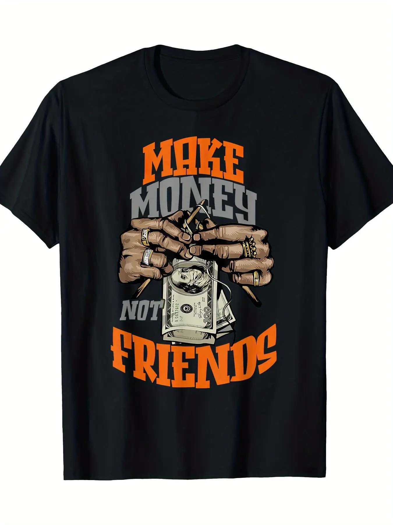 Men's Classic 220g Cotton Round Neck Short-Sleeve Tshirt - Skin-Friendly Soft Fabric, Modern Graphic, Fall Style, Home Leisure, Student-Focused, Olive, Army, Sun Orange, 3XL, 5XL, Black Friday Menswear Top, Shortsleeve, T-Shirt