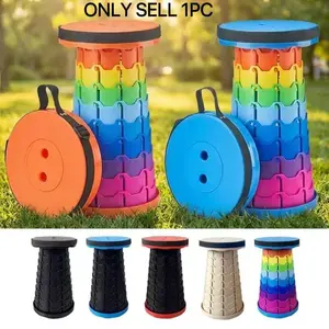 Blyxtenne Foldable Stool, Collapsible Stool, Max Load 400 Lbs, Portable Folding Step Chair, Lightweight Extendable Seat, Ideal for Fishing Outdoor Camping Hiking Indoor Kitchen