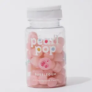 Pearl Pop Gummy Toothpaste Pearls - Made with Nano-Hydroxyapatite, Fluoride-free, Chewy Toothpaste Replacement, Mess-Free, Kid-Safe, Adult-Friendly, Dentist Approved, Xylitol, nHAP, Travel Toothpaste, 65-count single flavor bottle or 80-count variety pack