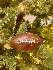 3.5 Inch Brown Football Ornament