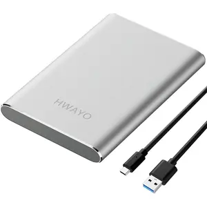 750GB Portable External Hard Drive, USB3.1 Gen 1 Type C Ultra Slim 2.5'' HDD Storage Compatible for PC, Desktop, Laptop, Mac, Xbox One (Silver)