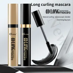 4D Super Long Lashes Mascara - Waterproof, Smudge-Proof & Dramatic Lengthening Formula for Sensitive Eyes, Durable Black Mascara for All Light Beige Types, Enhanced Volume & Length, Smudge-Proof Makeup, Sleek Tube Design, Highquality Finish
