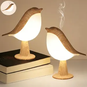 Cute Bird Night Light, 3 Color Temperature and Touch Sensor Lamp, Rechargeable Dimmable Desk Lamp for Bedroom, Nightstand, Bedside, Room Decor & Kids Room, Unique Bird Gifts