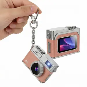 Mini Keychain Digital Camera – Retro Vlog Camera with Flash & 0.96” Screen, Includes Memory Card & Charging Cable – Perfect for Travel, Concerts, Kids, & Instant Party Fun – Stylish Accessory, Great Holiday Gift!