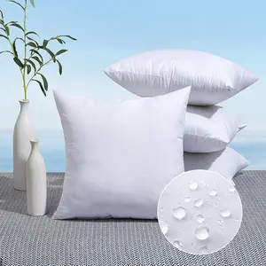 Pack of 4 20x20 Outdoor Pillow Inserts, Water-Resistant Throw Pillow Inserts Decorative  Square Pillow Stuffer Sham for Porch Swing Couch Sofa Cushion Patio Furniture
