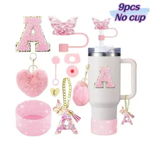 No Cup,Shimmering Cup Accessories Set for 30oz/40oz Cups, Elegant Gift Box, Perfect for Birthday, Christmas, Valentine's Day, New Year Gifts
