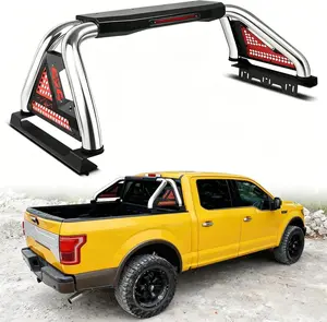 MONOKING Roll Bar for Mid-Size Truck with Brake Light, Stainless Steel Rack Sport Bar for Tonneau Cover for 2007-2026 Tacoma Gladiator Colorado Ranger Canyon Frontier Dakota, DIY Color Chase Rack