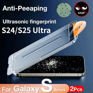 2 Pack Privacy Screen Protector For Samsung Galaxy S26 Ultra/S26Plus/S25/S25 Plus/S25 Ultra/S25 FE/S24/S24 Plus/S24 Ultra/S24 FE/S23/S23 Plus, [Dust-Free Kit] Auto-Positioning Bubble Free installation 3D Curved Full Coverage Protection, Smartphone