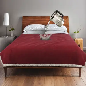 Catalonia Waterproof Blanket for Couch Bed Reversible Micro Fleece Sherpa Lining Furniture Protector Cover Gift Wrap Packaging