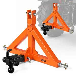 【Summervibes】VEVOR 3 Point Trailer Hitch with 2" Receiver, 3 Pt Quick Hitch Attachment with 3 Trailer Balls, Tractor Tow Drawbar Adapter for Category 1, Kubota, Mahindra, Ford, Yanmar, John Deere, Massey Ferguson