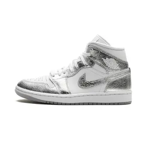 Air Jordan 1 Mid SE WMNS "Metallic Silver" FN5031 100