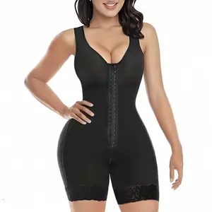 Fajas Colombianas Shapewear for Women Tummy Control Full Shapewear Butt Lifter with Zipper Crotch Womenswear Compression Sexy Basic Minimalist trainers Highwaist Girdle Abdominal Belt Vneck